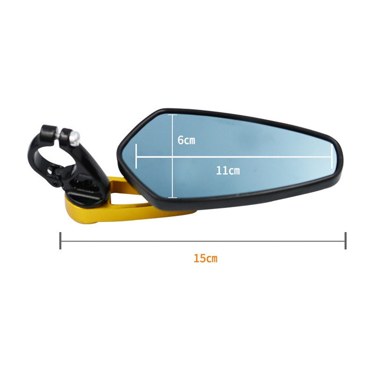 Electric Bike Motorcycle Modified Reversing Retro Rearview Handle Mirror All Aluminum Reflective Rearview Mirror(Silver) - Side Mirrors by buy2fix | Online Shopping UK | buy2fix