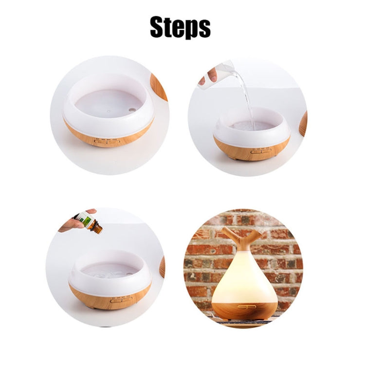 YCTA-008 Household Mute Small Wood Grain Colorful Light Aroma Diffuser Night Tree Air Humidifier, Product specifications: EU Plug(Light Wood Grain) - Home & Garden by buy2fix | Online Shopping UK | buy2fix