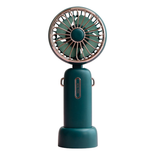 WT-F40 Household Outdoor Handheld Flip Fan Portable USB Retro Folding Desktop Fan(Vintage Green) - Electric Fans by buy2fix | Online Shopping UK | buy2fix