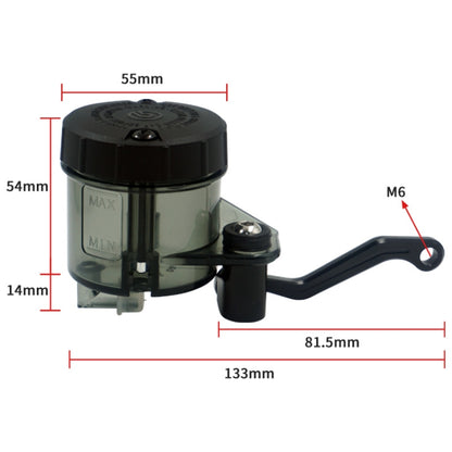 Motorcycle Modified Fittings Front Brake Oil Liquid Oil Cup Direct Pump Large Capacity Universal Oil Pot(Transparent) - In Car by buy2fix | Online Shopping UK | buy2fix