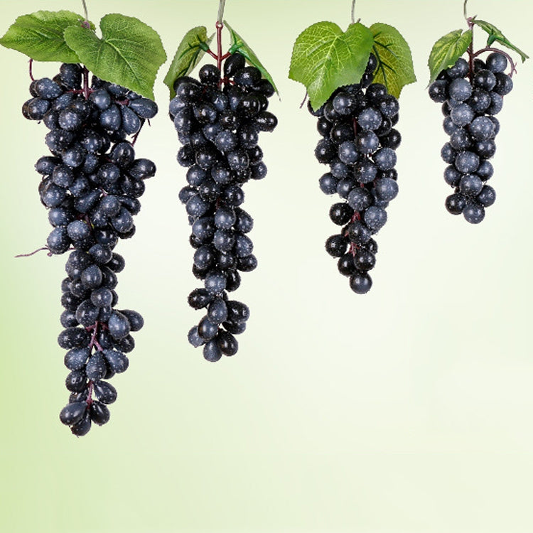 2 Bunches 85 Black Grapes Simulation Fruit Simulation Grapes PVC with Cream Grape Shoot Props - Camera Accessories by buy2fix | Online Shopping UK | buy2fix