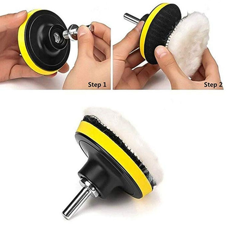 7 Inch 11 In 1 3-7 Inch Car Polishing and Waxing Sponge Plate Sponge Pad Set - Polishing Machine & Accessories by buy2fix | Online Shopping UK | buy2fix