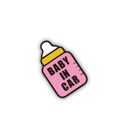 10 PCS There Is A Baby In The Car Stickers Warning Stickers Style: CT223Z Pink Bottom Bottle Adhesive Stickers - Warning Sticker by buy2fix | Online Shopping UK | buy2fix