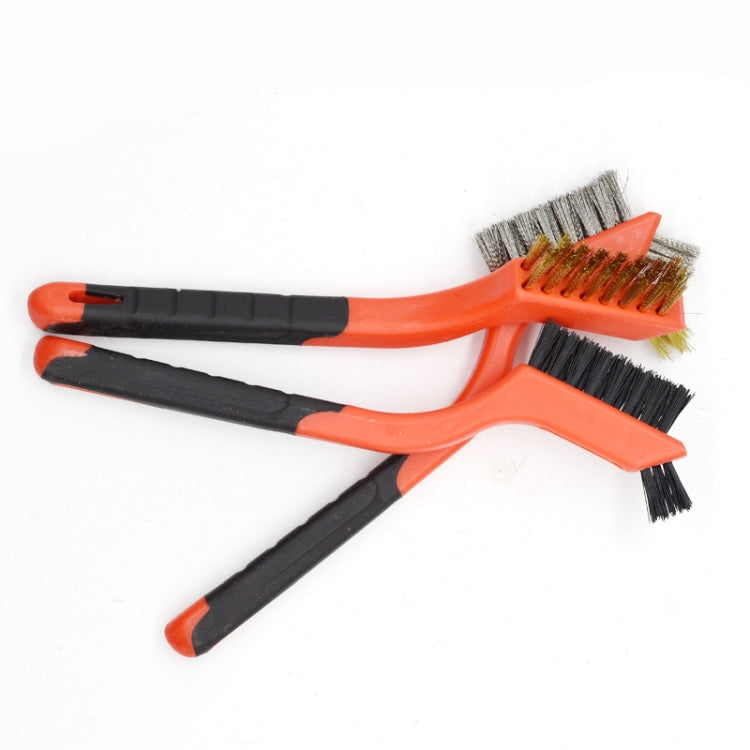 3 Sets Nylon Silk+Stainless Steel Wire+Copper Wire 7-Inch Industrial Cleaning Brush Mini Refractor Cleaning Gap Brush - Others by buy2fix | Online Shopping UK | buy2fix