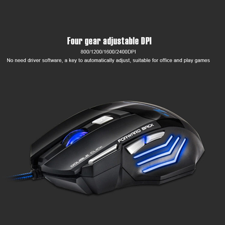 IMICE X7 2400 DPI 7-Key Wired Gaming Mouse with Colorful Breathing Light, Cable Length: 1.8m(Sunset Yellow E-commerce Version) - Wired Mice by IMICE | Online Shopping UK | buy2fix