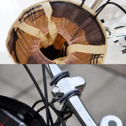 5 PCS Bicycle Basket Cloth Hanging Basket Folding Bicycle Basket(Black Square) - Bicycle Bags by buy2fix | Online Shopping UK | buy2fix