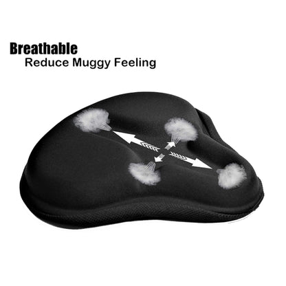 2 PCS Bicycle Cushion Cover Mountain Bike Road Bike Thickened Silicone Cushion Cover Riding Equipment(Black) - Outdoor & Sports by buy2fix | Online Shopping UK | buy2fix