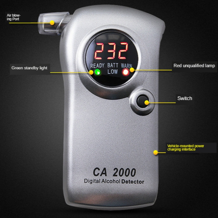 CA2000 Alcohol Tester Blowing Type Ethanol Concentration Tester - Breath Alcohol Tester by buy2fix | Online Shopping UK | buy2fix