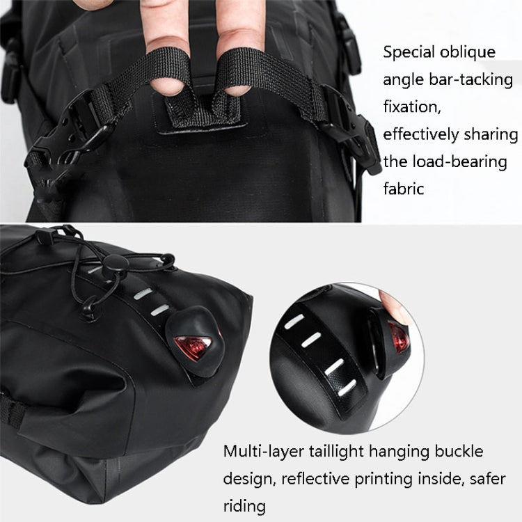 Rhinowalk RK19511 Full Waterproof Bicycle Saddle Tail Bag Big Capacity Road Bike Bag, Colour: RK19512 Black 5L - Bicycle Bags by Rhinowalk | Online Shopping UK | buy2fix