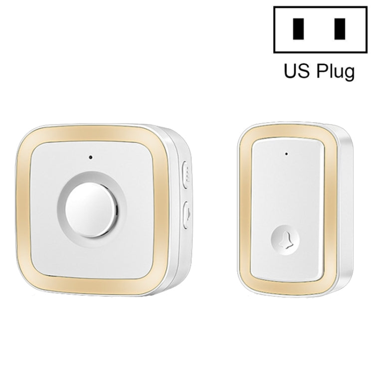 CACAZI A58 1 For 1 Smart Wireless Doorbell without Battery, Plug:US Plug(Gold) - Wireless Doorbell by CACAZI | Online Shopping UK | buy2fix