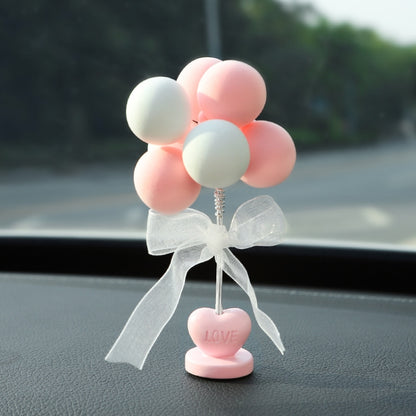 6 PCS Car Ornaments Love Balloon Personality Macaron Color Car Ornament(Pink White) - In Car by buy2fix | Online Shopping UK | buy2fix