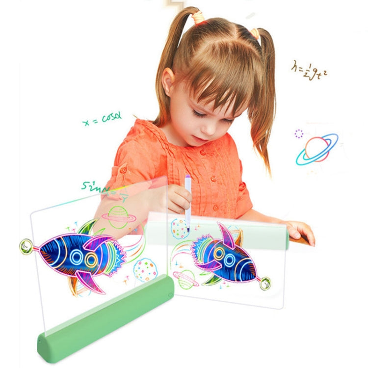 3D Painting Fluorescent Plate LED Shining Puzzle Children Graffiti Panel Handwritten Message Board(Blue) - Consumer Electronics by buy2fix | Online Shopping UK | buy2fix