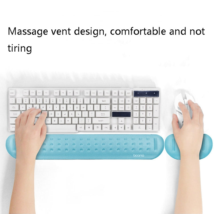 Baona Silicone Memory Cotton Wrist Pad Massage Hole Keyboard Mouse Pad, Style: Large Keyboard Rest (Black) - Mouse Pads by Baona | Online Shopping UK | buy2fix