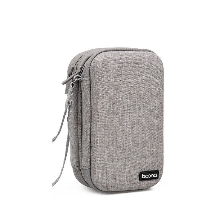 Baona BN-F027 Double-Layer Mobile Hard Disk Storage Bag EVA Hard Shell Hard Disk Protective Cover(Gray) - Hard Drive Bags & Cases by Baona | Online Shopping UK | buy2fix