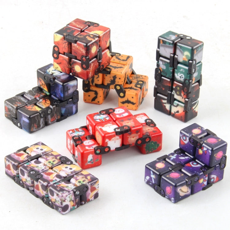 3 PCS  Infinite Magic Cube Halloween Theme Variety Flip Folding Second Order Magic Cube Finger Toy, Colour: No.168-8-25 Halloween Orange - Magic Cubes by buy2fix | Online Shopping UK | buy2fix