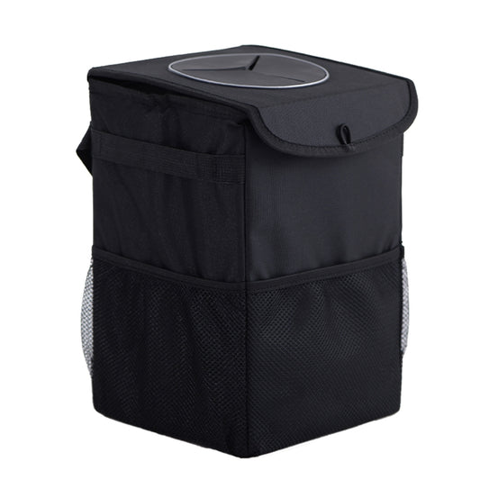 With Cover Car Trash Can Foldable Car Chair Back Trash Can Waterproof Box, Size: 20 x 20 x 30cm(Black) - In Car by buy2fix | Online Shopping UK | buy2fix