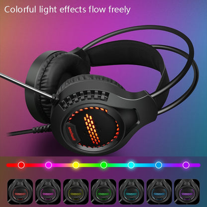 Smailwolf AK3 Headset Game Headphones Wired Luminous Desktop Computer Headset, Style: 3.5mm Double Plug - Multimedia Headset by buy2fix | Online Shopping UK | buy2fix