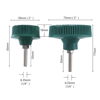 Electric Drill Disc Brush Emery Deburring Polishing Rubber Sanding Brush, Style: 2 Inch Green - Abrasive Tools & Accessories by buy2fix | Online Shopping UK | buy2fix