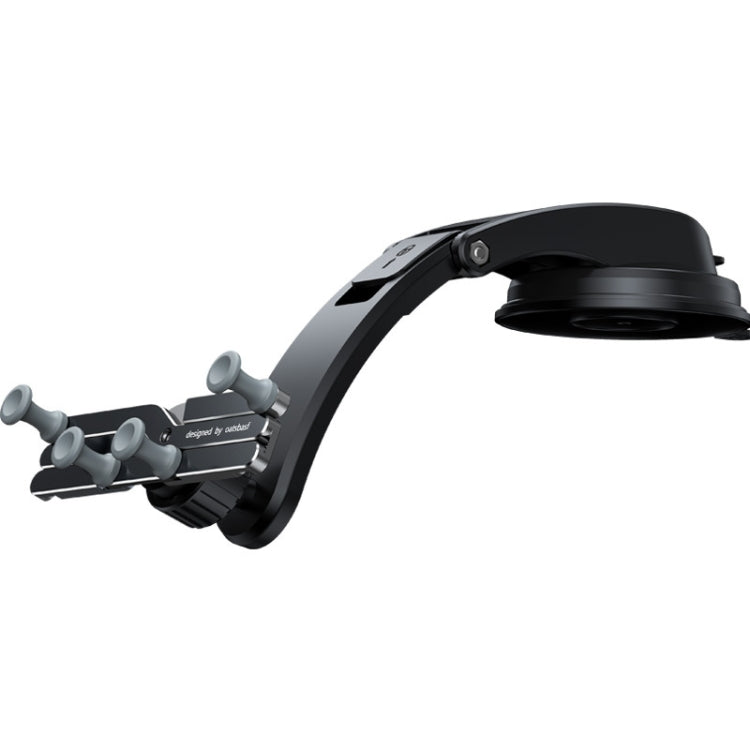 Oatsbasf Car Metal Gravity Mobile Phone Bracket Foldable Adjustment Stable Suction Cup Type Automoller General Bracket(Black) - Car Holders by Oatsbasf | Online Shopping UK | buy2fix