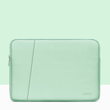 Baona BN-Q004 PU Leather Laptop Bag, Colour: Double-layer Mint Green, Size: 13/13.3/14 inch - 14.1 inch by Baona | Online Shopping UK | buy2fix