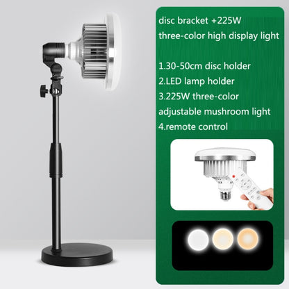 Mobile Phone Live Support Shooting Gourmet Beautification Fill Light Indoor Jewelry Photography Light, Style: 225W Mushroom Lamp + Stand - Consumer Electronics by buy2fix | Online Shopping UK | buy2fix