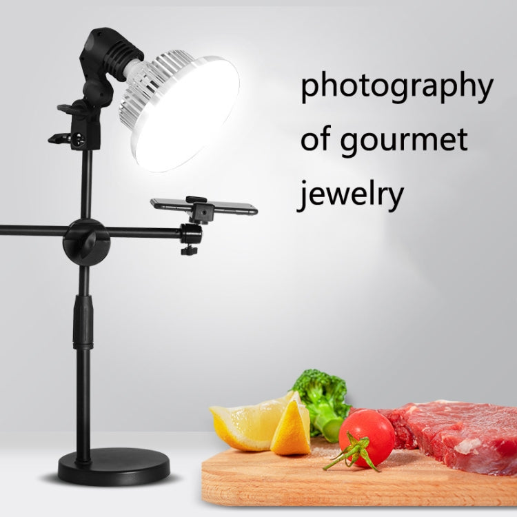 Mobile Phone Live Support Shooting Gourmet Beautification Fill Light Indoor Jewelry Photography Light, Style: 225W Mushroom Lamp + Stand - Consumer Electronics by buy2fix | Online Shopping UK | buy2fix