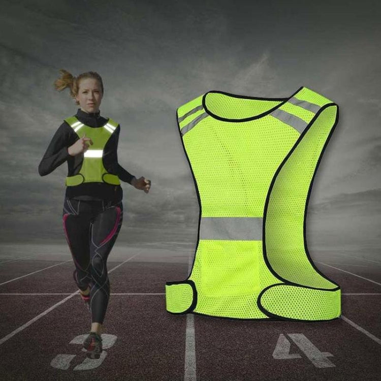 Sports Reflective Vest Night Running Outdoor Reflective Clothing Traffic Safety Reflective Vest,Style: Without Led(Orange Red) - In Car by buy2fix | Online Shopping UK | buy2fix