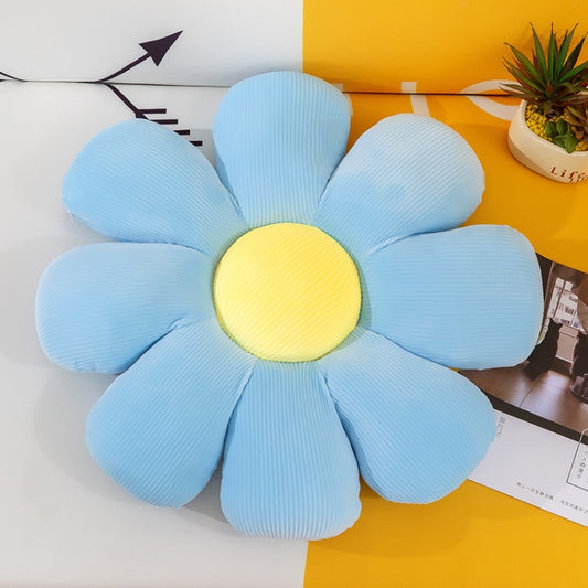 Small Daisy Flower Soft Elastic Cushion Pillow 37cm(Sky Blue) - Home & Garden by buy2fix | Online Shopping UK | buy2fix