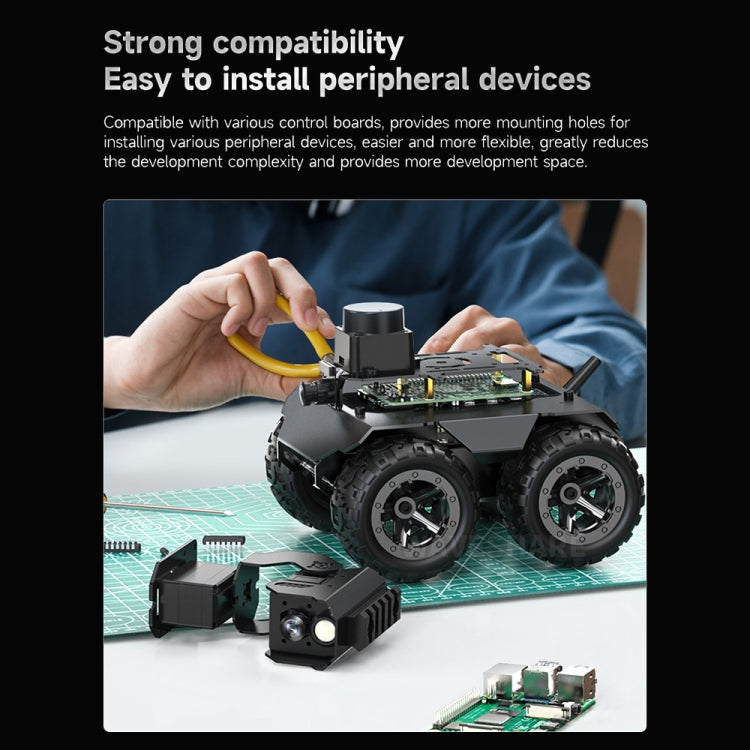 Waveshare WAVE ROVER Flexible Expandable 4WD Mobile Robot Chassis, Onboard ESP32 Module(EU Plug) - Robotics Accessories by Waveshare | Online Shopping UK | buy2fix