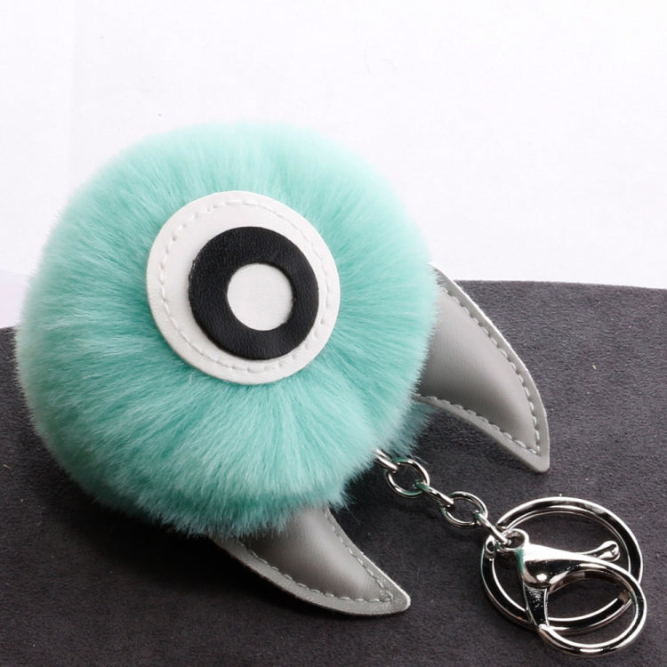 3 PCS Cartoon Croissant Hair Ball Keychain Pendant Bag Car Pendant(Violet) - Key Rings by buy2fix | Online Shopping UK | buy2fix