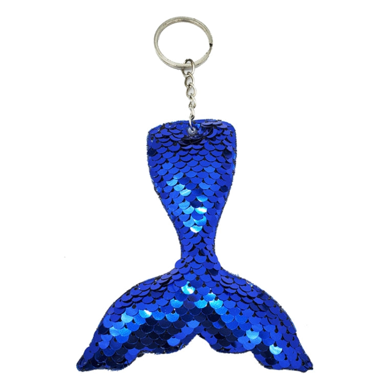 10 PCS Reflective Mermaid Keychain Sequins Mermaid Tail Accessories Car Luggage Pendant(Royal Blue 5) - In Car by buy2fix | Online Shopping UK | buy2fix