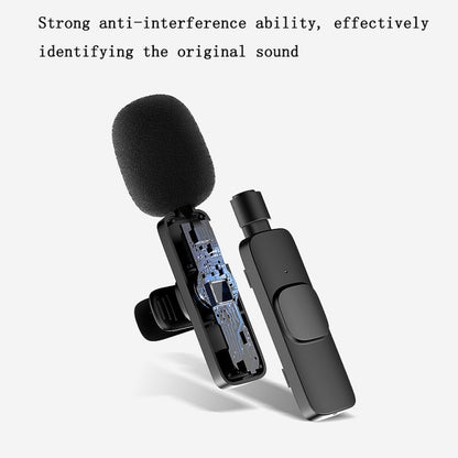 Lavalier Wireless Microphone Mobile Phone Live Video Shooting Small Microphone, Specification: 8 Pin Direct 1 To 2 - Consumer Electronics by buy2fix | Online Shopping UK | buy2fix