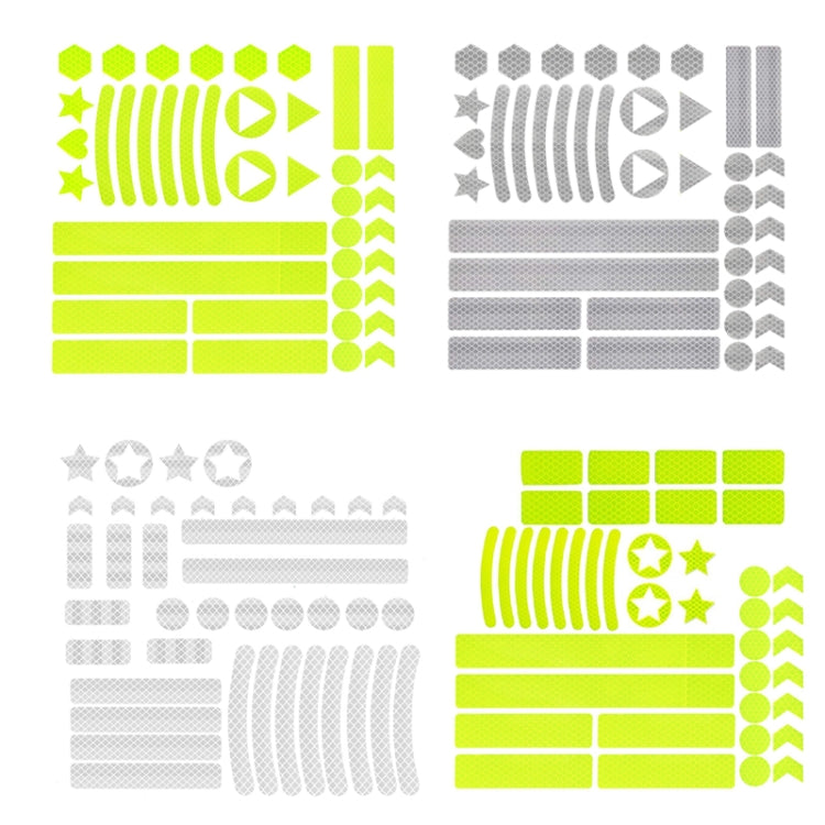 2 Sets Motorcycle Bicycle Lahua Reflective Sticker Children Balance Scooter Luminous Reflective Decorative Sticker(Five-angle Star Fluorescent Yellow) - Decorative Accessories by buy2fix | Online Shopping UK | buy2fix