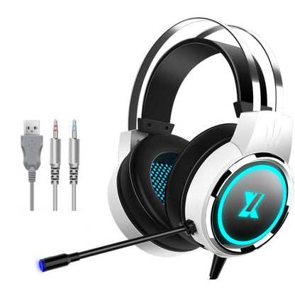 Heir Audio Head-Mounted Gaming Wired Headset With Microphone, Colour: X8 Double Hole Upgrade (Stars White) - Multimedia Headset by Heir Audio | Online Shopping UK | buy2fix