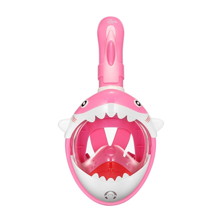 Cartoon Kids Full Dry Diving Mask Swimming Anti-Fog Snorkeling Mask, Size: XS(Shark Pink) - DJI & GoPro Accessories by buy2fix | Online Shopping UK | buy2fix