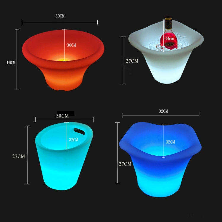 ES-IC014 Waterproof LED Luminous Ice Bucket For Bars, US Plug, Size: 27x27x30cm - Novelty Lighting by buy2fix | Online Shopping UK | buy2fix