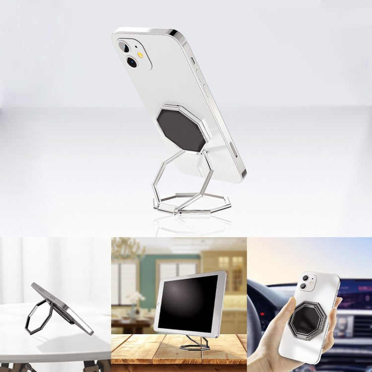 Metal Sticky Mobile Phone Ring Holder Desktop Stand(Black) - Ring Holder by buy2fix | Online Shopping UK | buy2fix