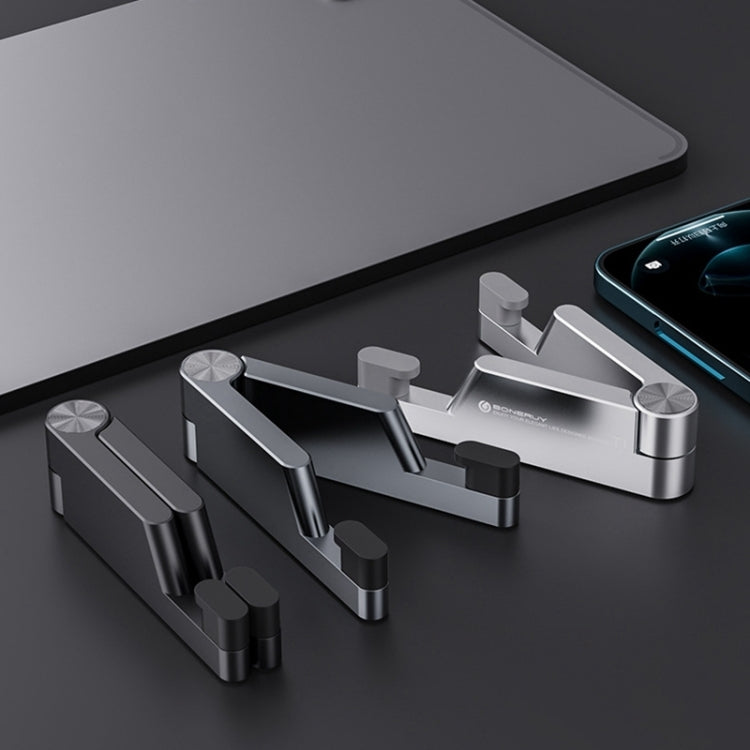 Boneruy T1  Aluminum Alloy Folding Mobile Phone Stand Tablet Computer Stand (Blue) - Desktop Holder by buy2fix | Online Shopping UK | buy2fix