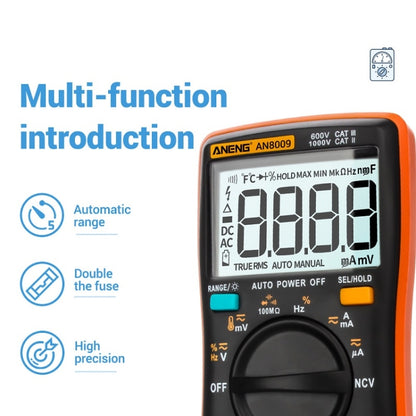 ANENG AN8009 NVC Digital Display Multimeter, Specification: Standard(Black) - Consumer Electronics by ANENG | Online Shopping UK | buy2fix