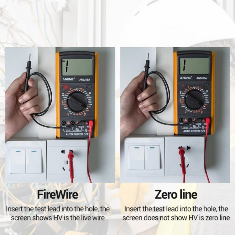 ANENG Automatic High-Precision Intelligent Digital Multimeter, Specification: AN9205A(Orange) - Consumer Electronics by ANENG | Online Shopping UK | buy2fix