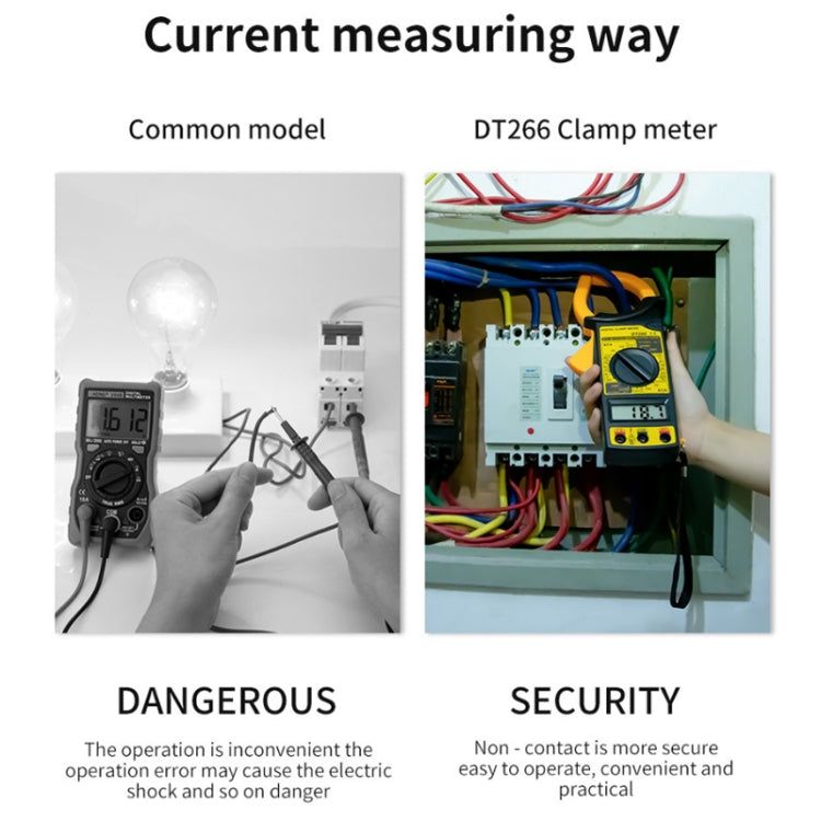 ANENG DT266  Automatic High-Precision Clamp Multimeter with Buzzer(Red) - Consumer Electronics by ANENG | Online Shopping UK | buy2fix