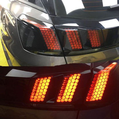 5 PCS Car Honeycomb Tail Lamp Film Universal Personality Modified Light Film Sticker(Carbon Fiber Black) - In Car by buy2fix | Online Shopping UK | buy2fix