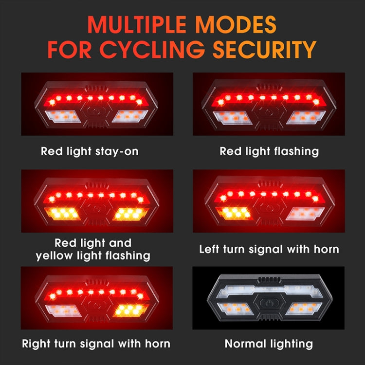 WEST BIKING Bicycle Remote Control Tail Light With Horn Tone(Black) - Taillights by WEST BIKING | Online Shopping UK | buy2fix