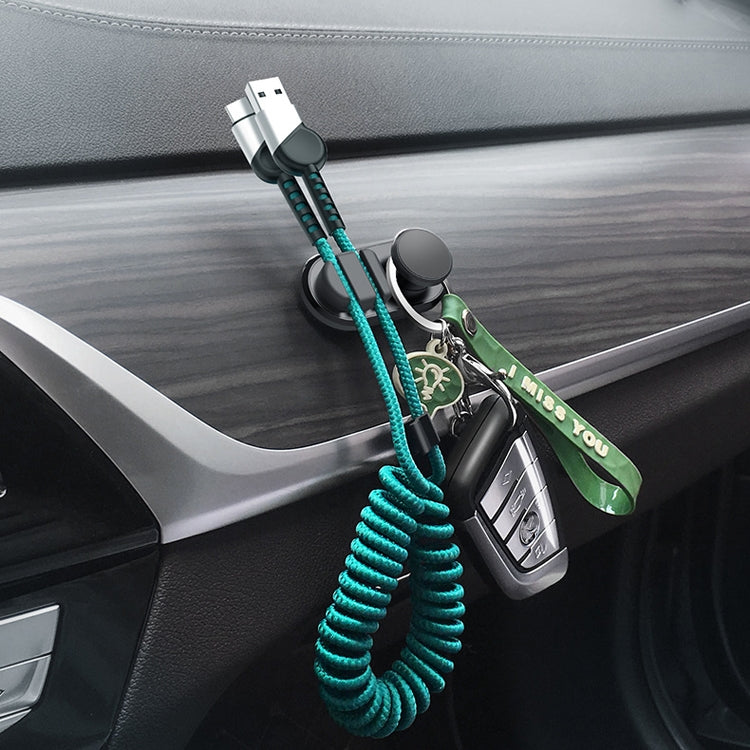 3 PCS Car Sticky Storage Data Cable Hook(Space Silver) - In Car by buy2fix | Online Shopping UK | buy2fix