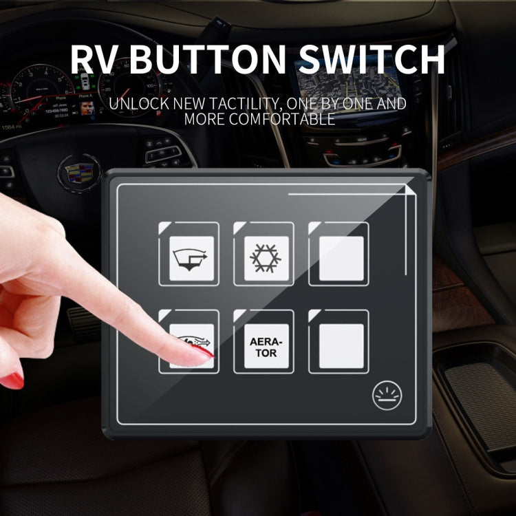 SP5106 RV Yacht Modified 5mm Film Touch 6-Bit Panel Switch - In Car by buy2fix | Online Shopping UK | buy2fix