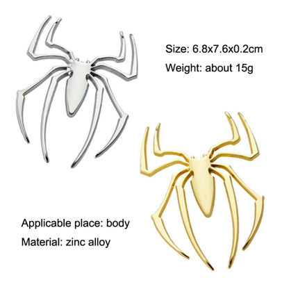 10 PCS Metal Three-Dimensional Spider Car Sticker, Color Random Delivery - In Car by buy2fix | Online Shopping UK | buy2fix