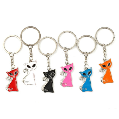 10 PCS Metal Paint Key Ring Car Pendant(Black) - In Car by buy2fix | Online Shopping UK | buy2fix