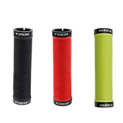 MEROCA Mountain Bike Anti-slip Shock Absorber Riding Grip Cover, Style: Bilateral Lock Thread ME15 Red - Outdoor & Sports by MEROCA | Online Shopping UK | buy2fix