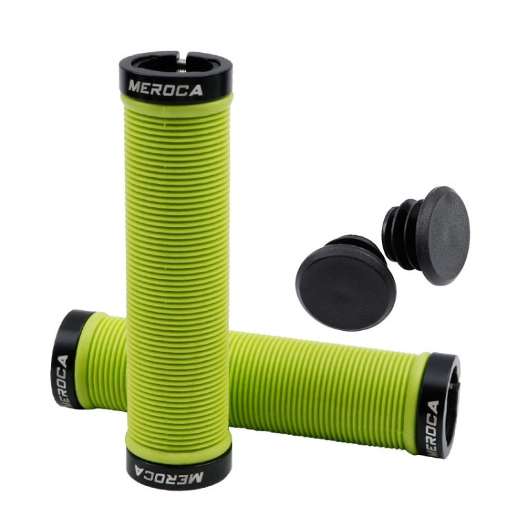 MEROCA Mountain Bike Anti-slip Shock Absorber Riding Grip Cover, Style: Bilateral Lock Thread ME15 Green - Outdoor & Sports by MEROCA | Online Shopping UK | buy2fix