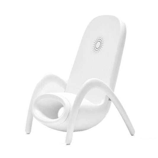 JP-wxc Chair Shape Wireless Charger with Amplifier Function(White) - Apple Accessories by buy2fix | Online Shopping UK | buy2fix
